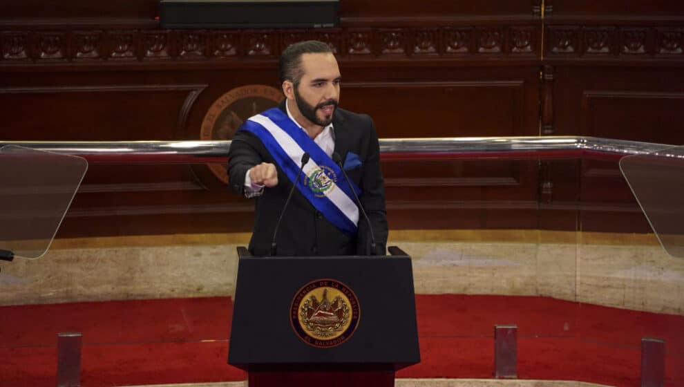 El Salvador President makes bitcoin legal tender one year ago.