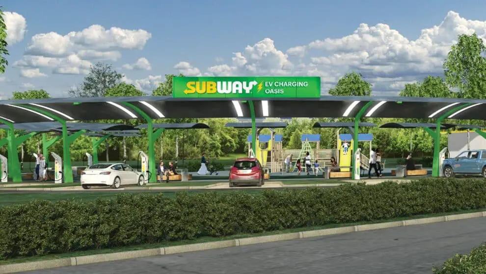 Sandwich restaurant Subway aims to capitalize on electric vehicle (EV) popularity by launching EV charging destinations called Subway Oasis