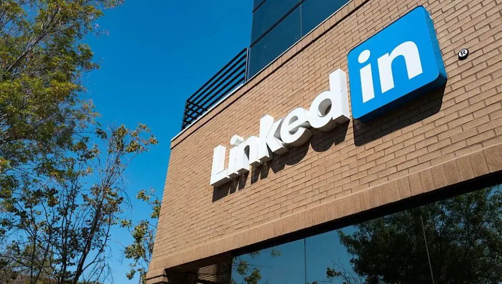 Headquarters of professional social networking company LinkedIn, in the Silicon Valley town of Mountain View, California