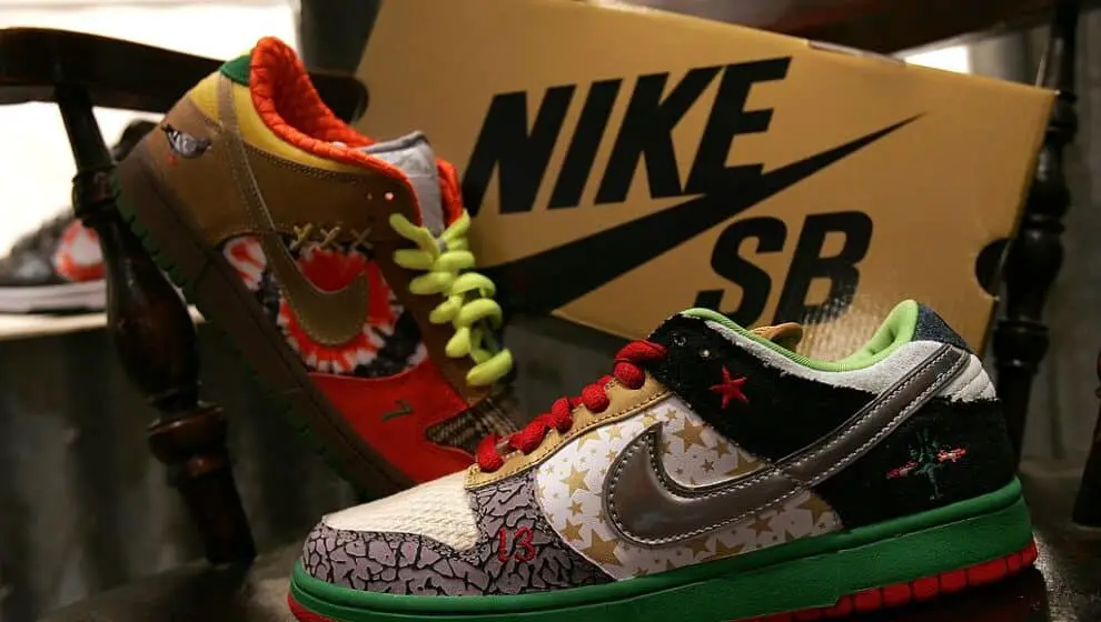 Nike Limited Edition 'What The Dunk Shoes', which retailed for $120 and resale for over $10,000