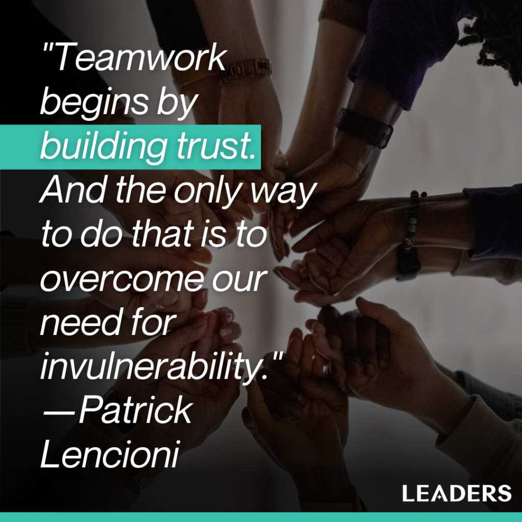 Patrick Lencioni teamwork quote
